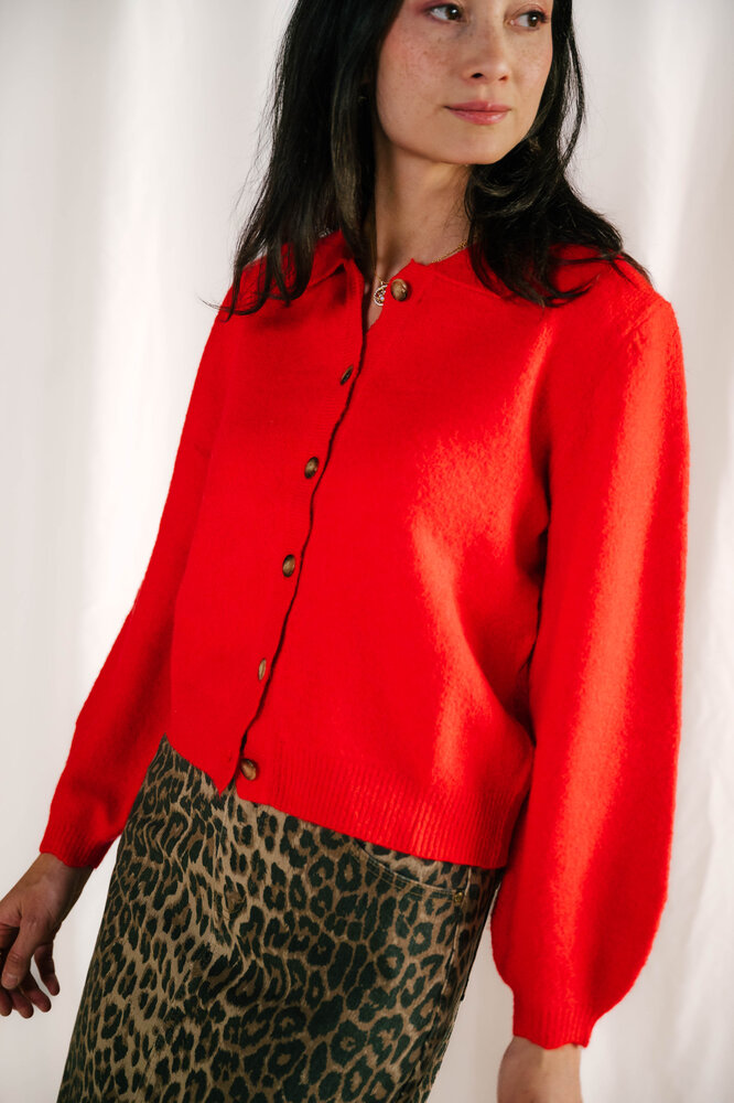 DEMMY cardigan rouge