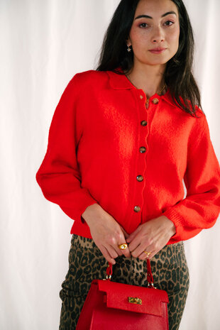 DEMMY cardigan rouge
