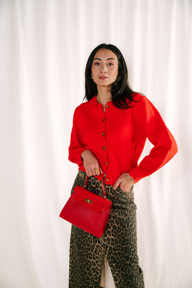 DEMMY cardigan rouge