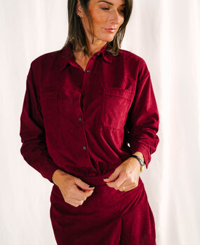 ANAWEL chemisier bordeaux