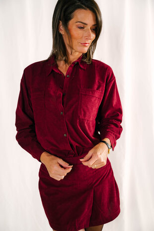ANAWEL chemisier bordeaux