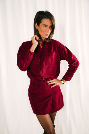 ANAWEL chemisier bordeaux