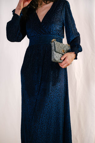 SAMINA longue robe bleue