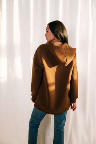 AMANDE pull à capuche marron AMANDE pull à capuche marron