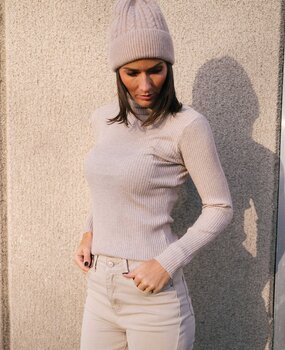 EDITH pull beige claire