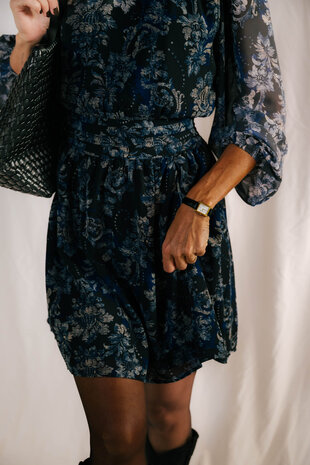 FROLINE robe à fleurs marine