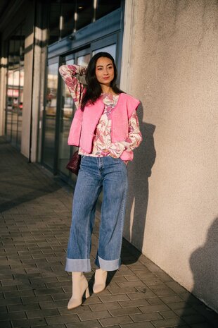 YELENE veste sans manches rose