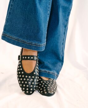 ANIA ballerines noires à clous