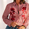 LYSANDRA chemise rouge à carreaux LYSANDRA chemise rouge à carreaux