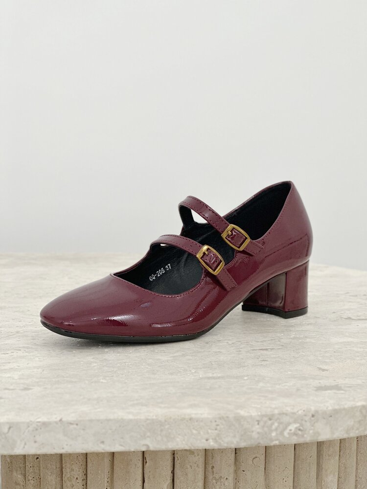 VANINA escarpins bordeaux vernis à brides VANINA escarpins bordeaux vernis à brides