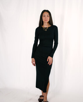 LUZI longue robe noire