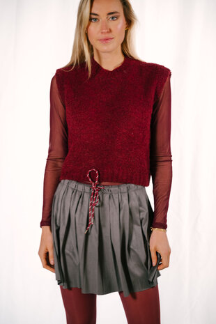 DINE jupe grise plissée DINE jupe grise plissée