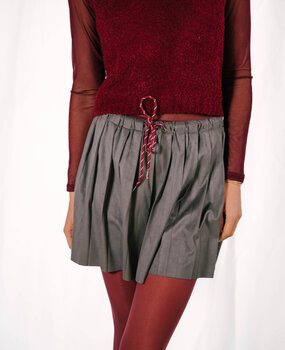 DINE jupe grise plissée