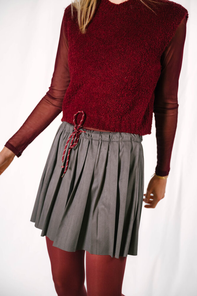 DINE jupe grise plissée DINE jupe grise plissée