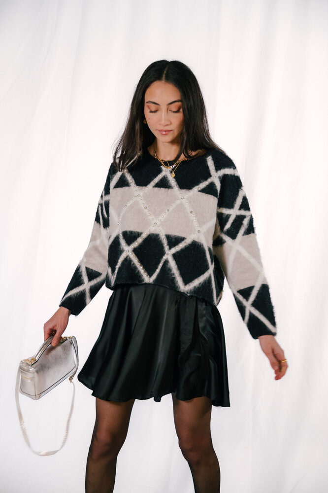 HALINA jupe portefeuille noire