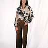 ELLINA blouse noir et blanche a fleurs ELLINA blouse noir et blanche a fleurs