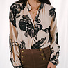 ELLINA blouse noir et blanche a fleurs ELLINA blouse noir et blanche a fleurs