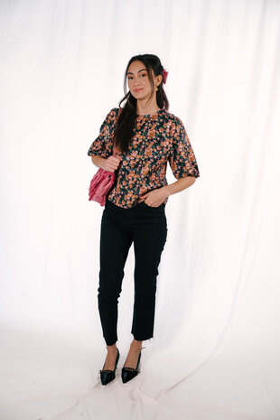 POLETTE blouse à fleurs dos nu POLETTE blouse à fleurs dos nu