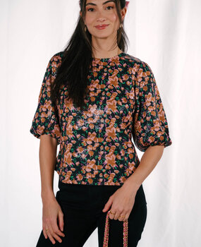 POLETTE blouse à fleurs dos nu
