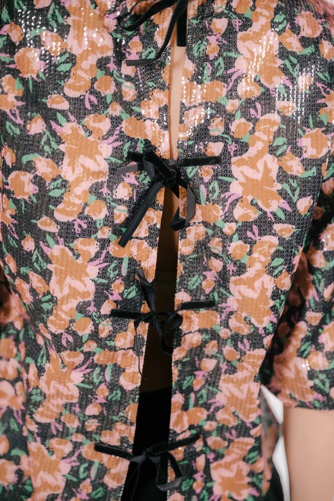 POLETTE blouse à fleurs dos nu POLETTE blouse à fleurs dos nu