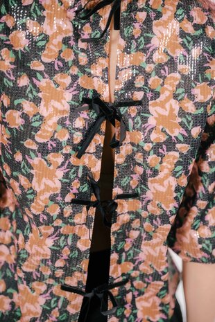 POLETTE blouse à fleurs dos nu POLETTE blouse à fleurs dos nu