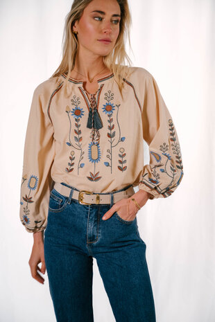 CLOVER blouse bohème en lin