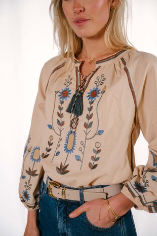CLOVER blouse bohème en lin