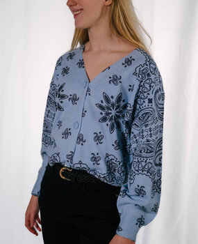 BENNY gilet bleu imprimé bandana