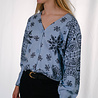 BENNY gilet bleu imprimé bandana BENNY gilet bleu imprimé bandana