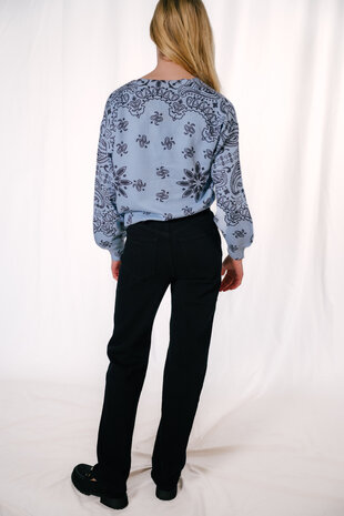 BENNY gilet bleu imprimé bandana