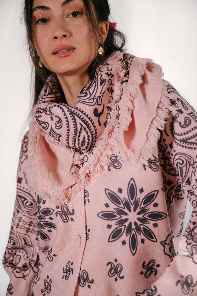 BENNY gilet rose imprimé bandana BENNY gilet rose imprimé bandana