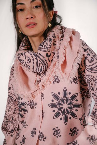 BENNY gilet rose imprimé bandana BENNY gilet rose imprimé bandana