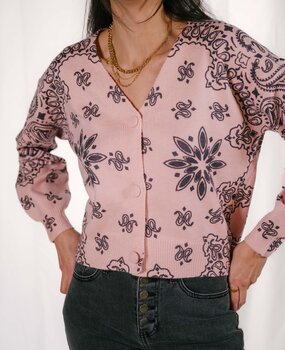 BENNY gilet rose imprimé bandana