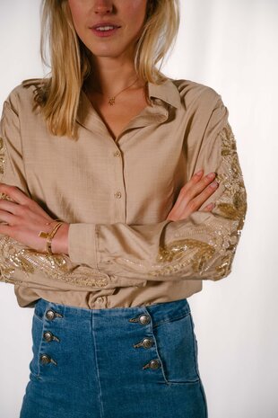 LILI chemisier beige