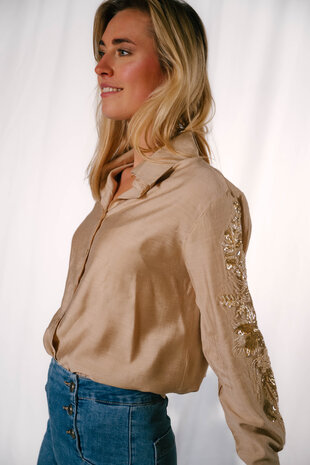 LILI chemisier beige