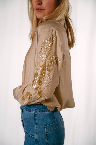 LILI chemisier beige