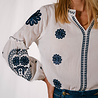 MAIA blouse blanche et marine MAIA blouse blanche et marine