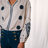 MAIA blouse blanche et marine MAIA blouse blanche et marine