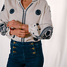 MAIA blouse blanche et marine MAIA blouse blanche et marine
