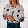 MAIA blouse blanche et marine MAIA blouse blanche et marine