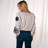 MAIA blouse blanche et marine MAIA blouse blanche et marine