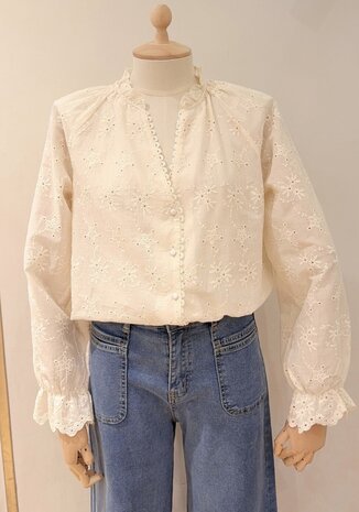 AMIANE chemisier crème