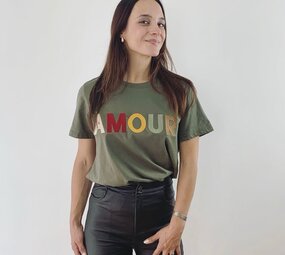 ELLOA  t-shirt kaki