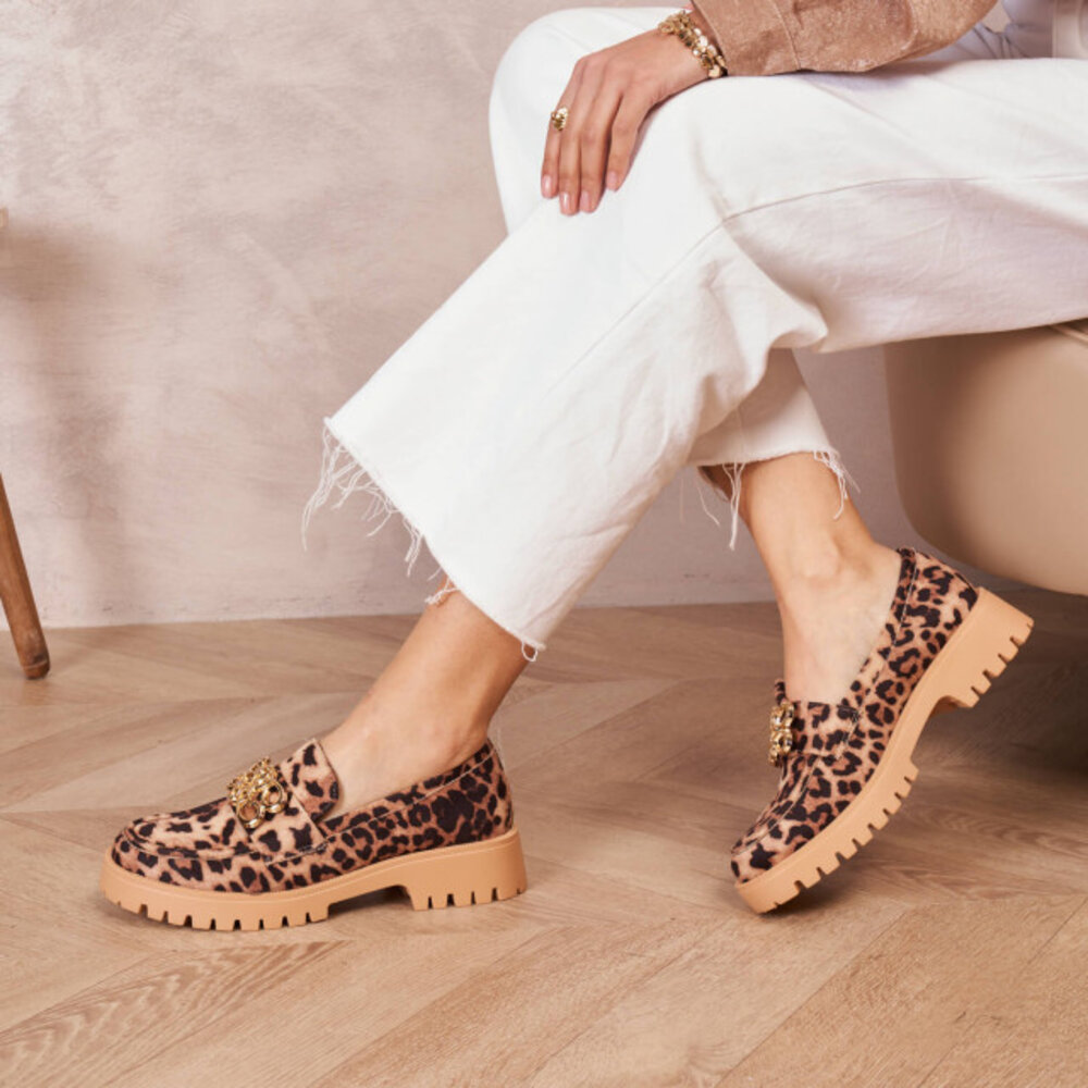 BALDIN mocassins leopard