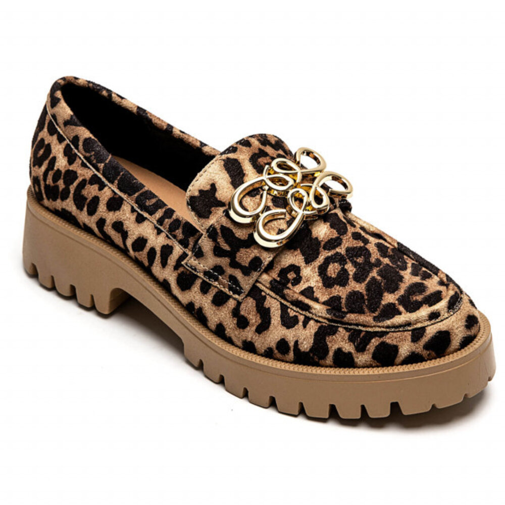 BALDIN mocassins leopard
