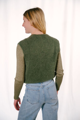 SHINA pull sans manches kaki mohair SHINA pull sans manches kaki mohair