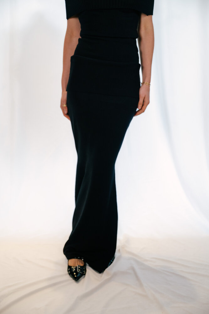 CLARA jupe longue noire CLARA jupe longue noire