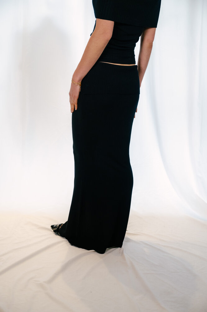 CLARA jupe longue noire CLARA jupe longue noire