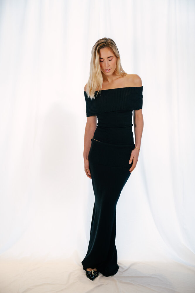 CLARA jupe longue noire CLARA jupe longue noire