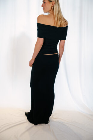 CLARA jupe longue noire